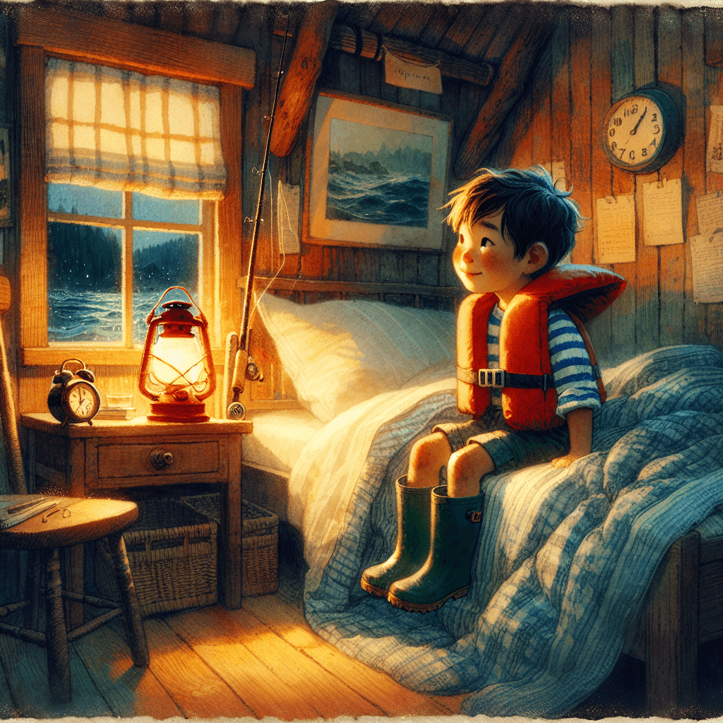 Sample book cover: The Biggest Fish in the Whole Wide Lake, a story about a morning fishing with Grandpa