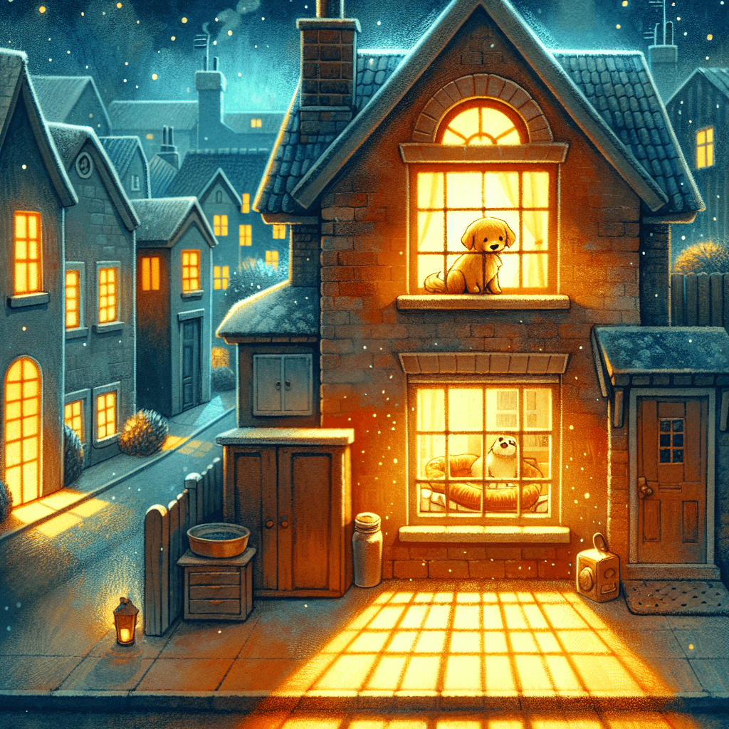 Sample book cover: The Midnight Puppy Who Wagged the Whole House, a story about two kids and their new puppy
